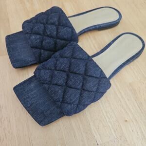 Bottega Veneta Padded Sandal Denim Indigo sz 40